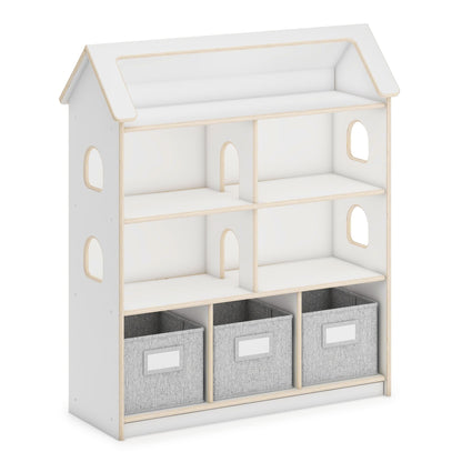 EdQ Dollhouse Bookcase with Bins