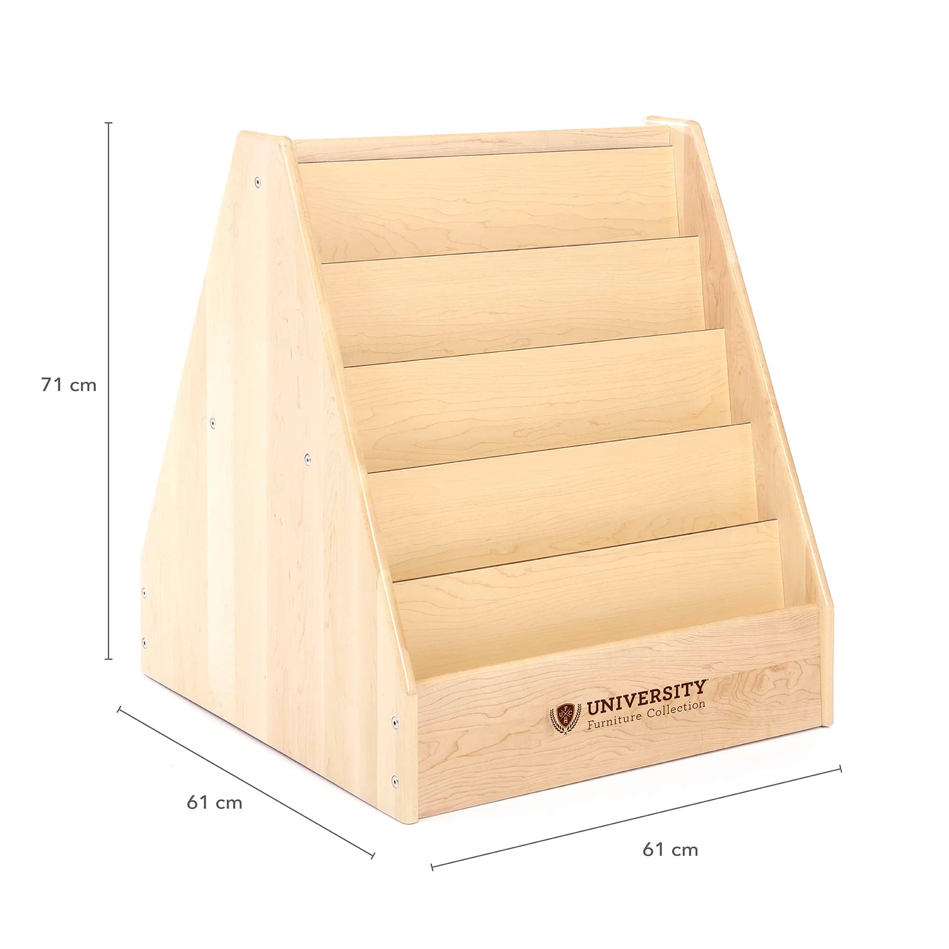 5-Shelf Book Display - Solid Maple - 28"