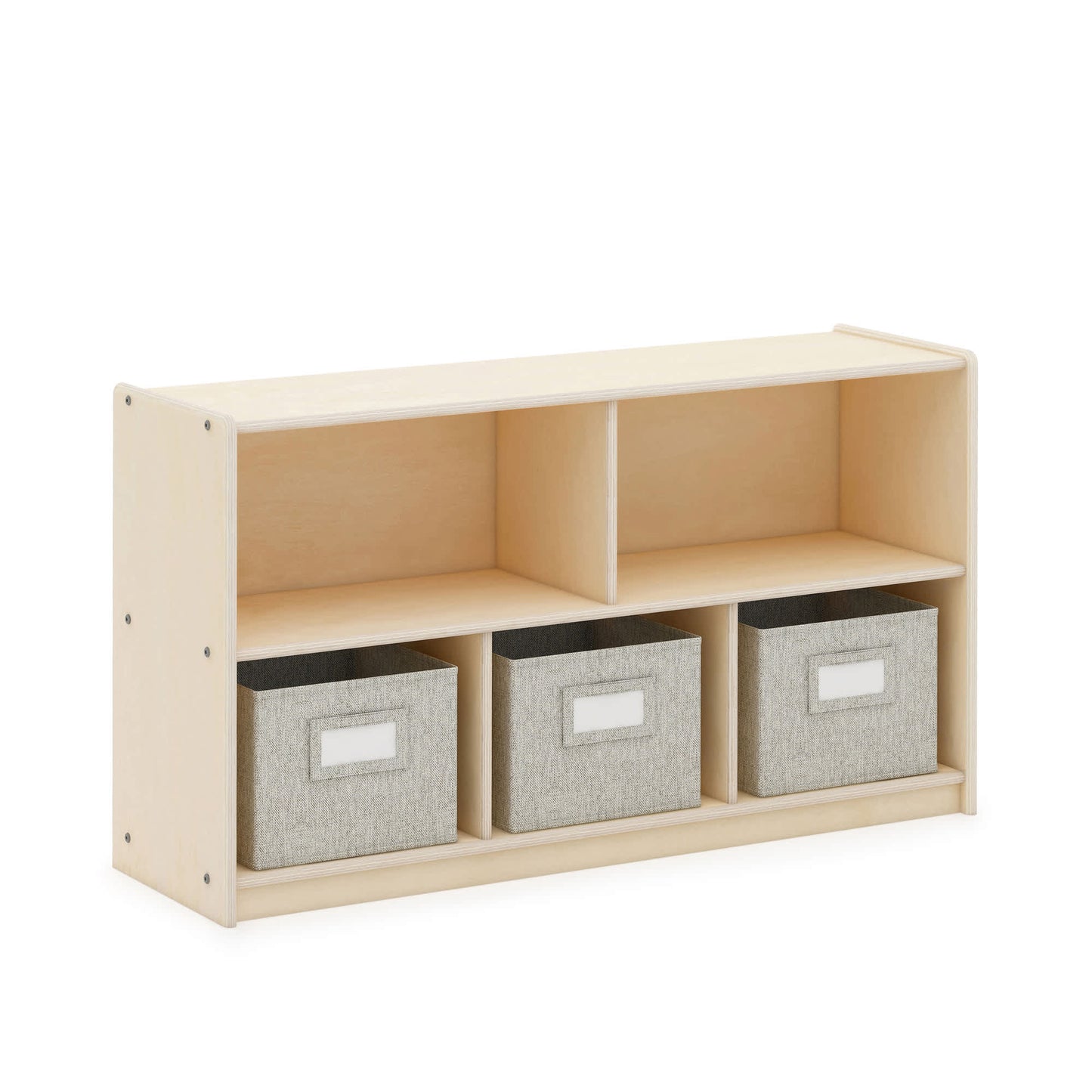 EdQ 2-Shelf 5-Compartment Storage with Bins - 24"