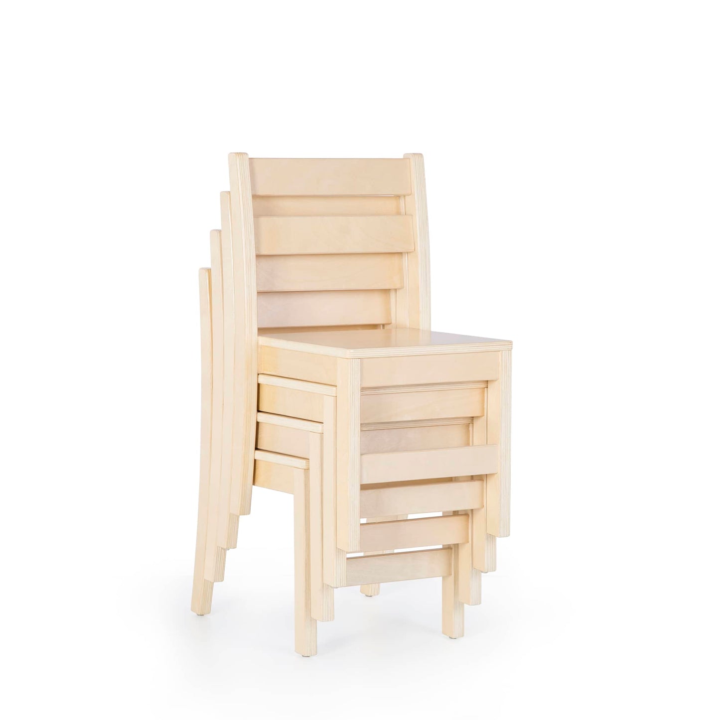 Stacking Wood Chair 20cm (8") - Set of 4