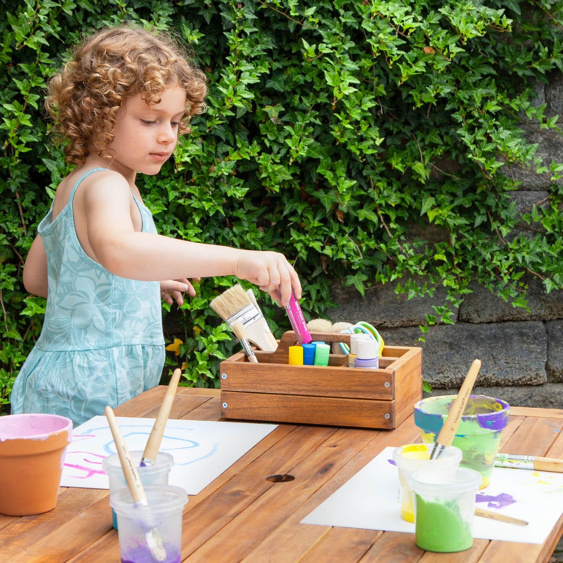 Martha Stewart Kids' Outdoor Craft Table and Bench Set