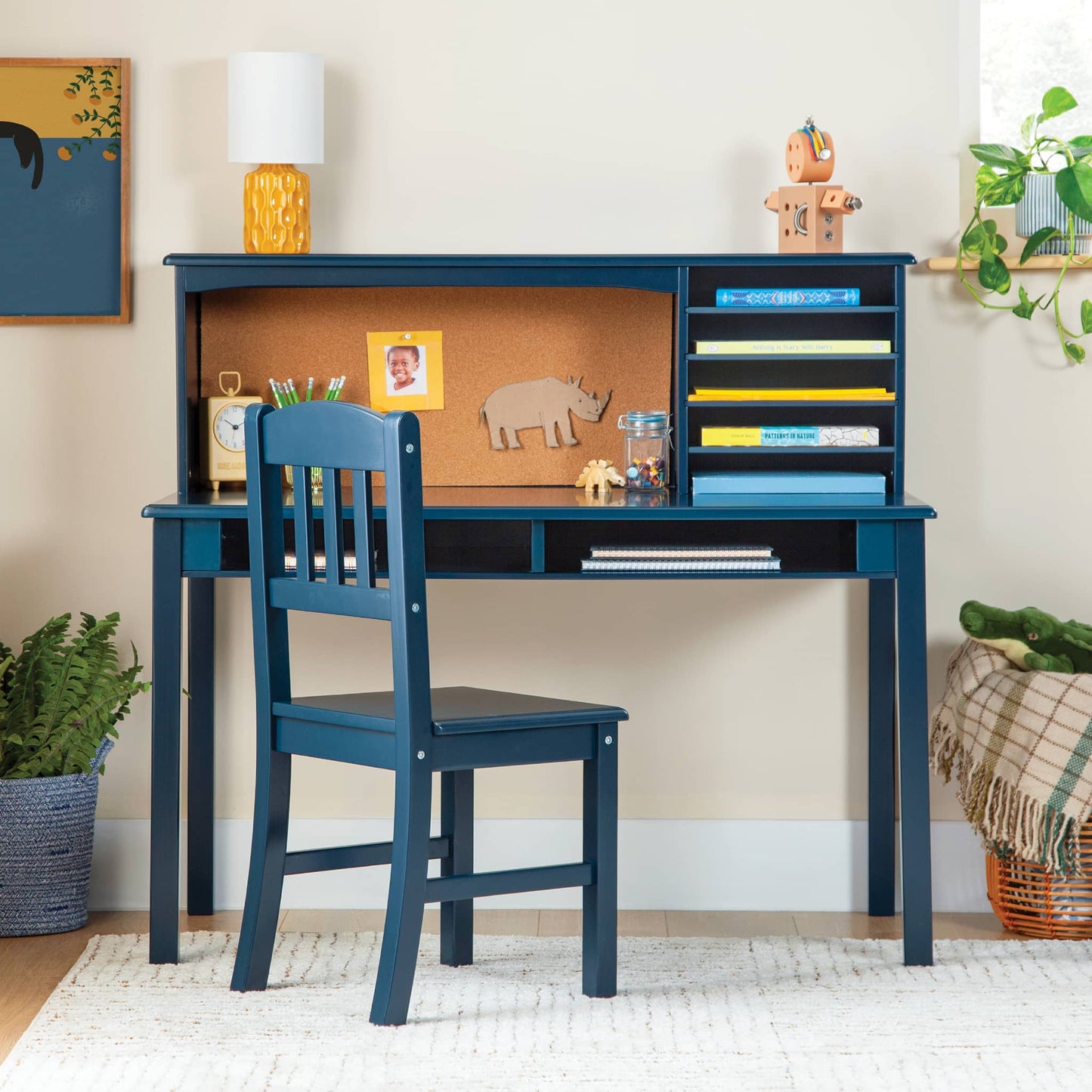 Kids' Media Desk, Hutch and Chair Set