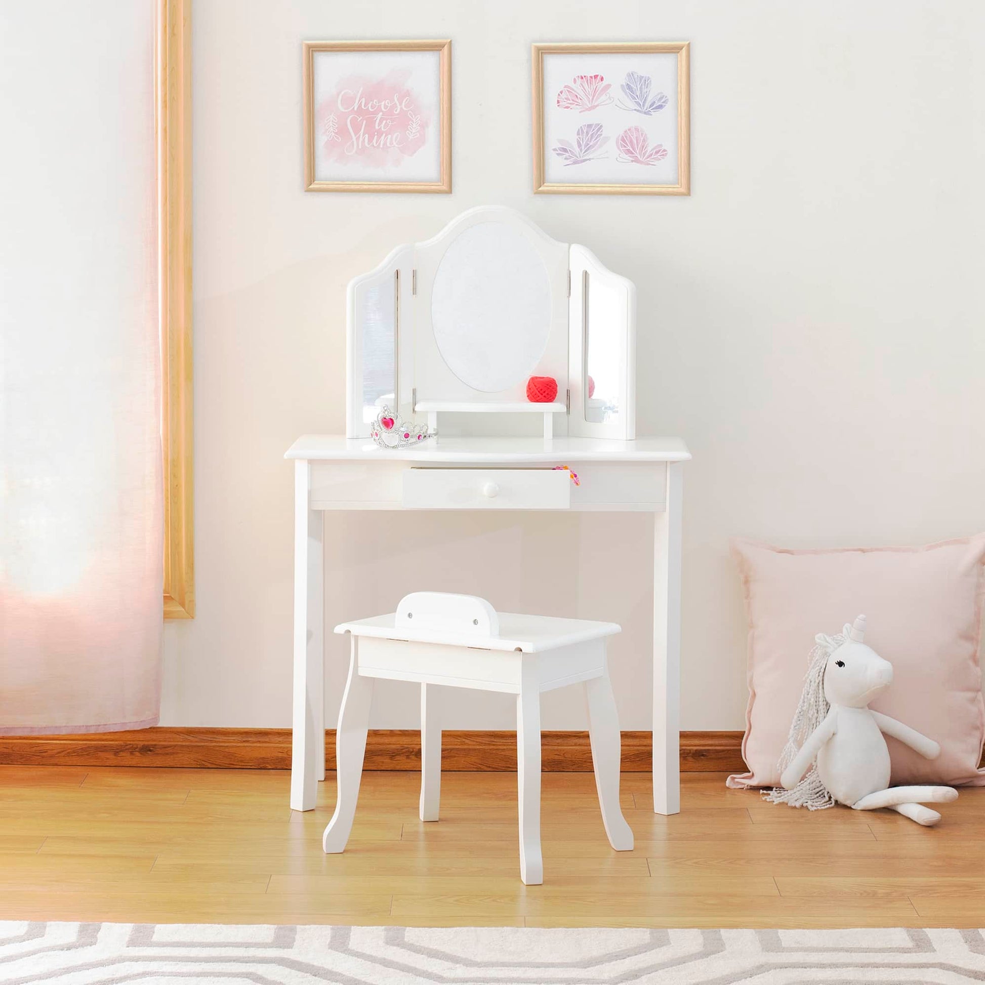 Kids' Vanity and Stool