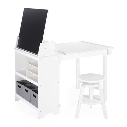 Design Studio - 3 in 1 Art Table, Drafting Table, Easel, and Stool