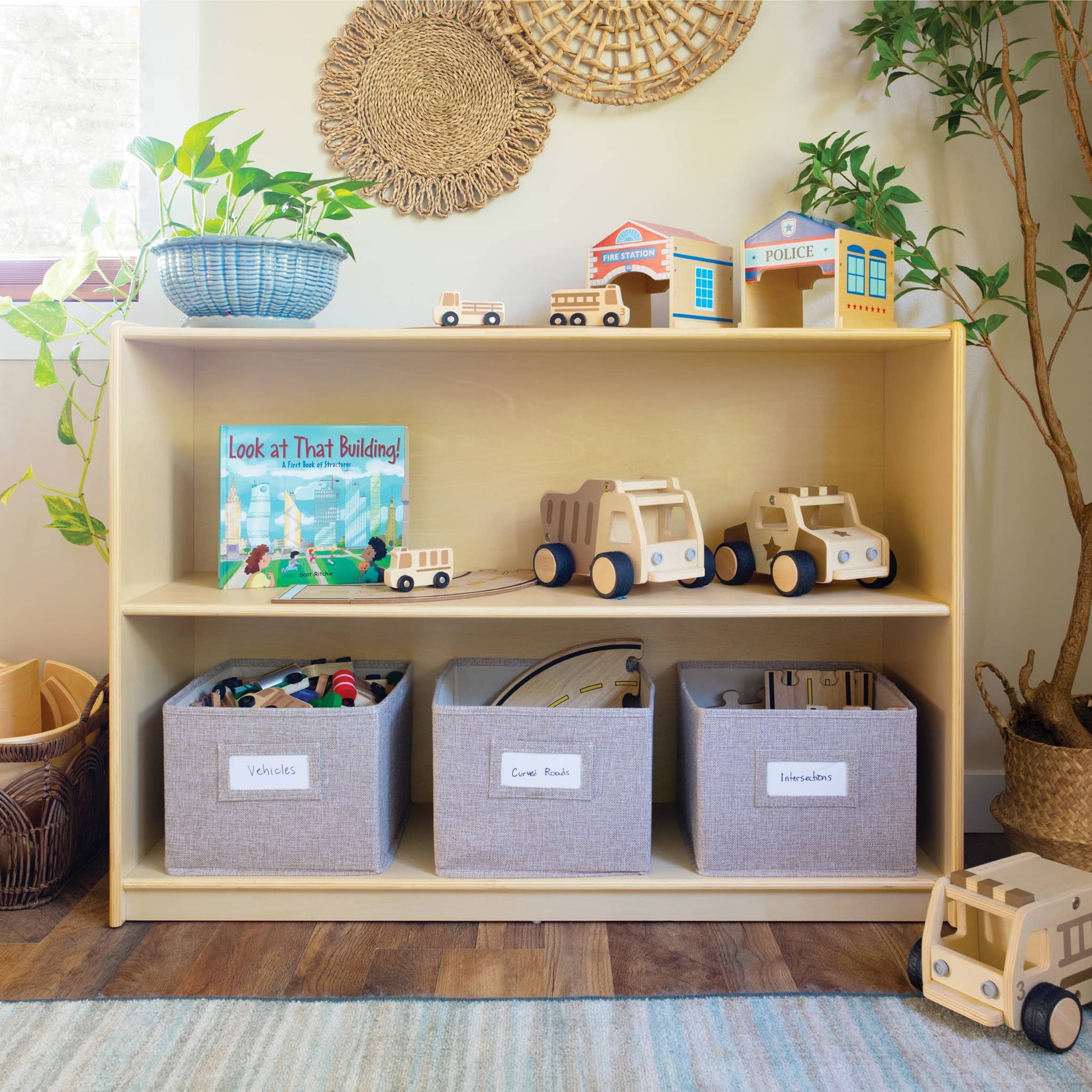 EdQ 2-Shelf Open Storage with Bins - 30"
