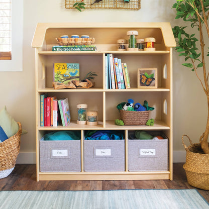 EdQ Dollhouse Bookcase with Bins