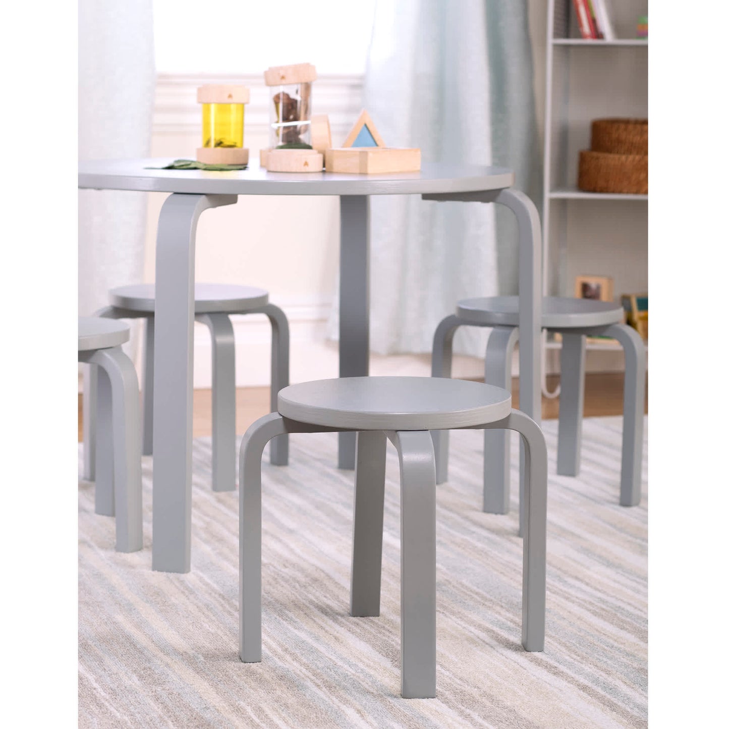 Nordic Toddler Table and Stool Set