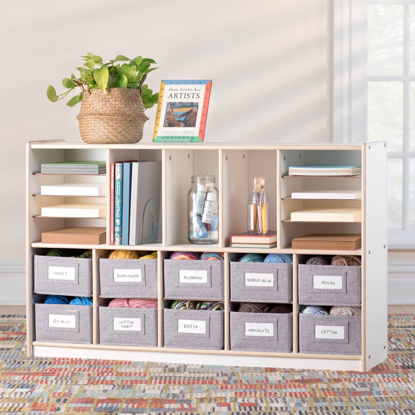 EdQ Shelves and 10 Bin Storage Unit - 30"