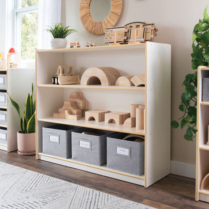 EdQ 3-Shelf Open Storage with Bins - 36"